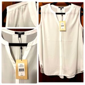 NYDJ sleeveless pin tuck blouse NWT